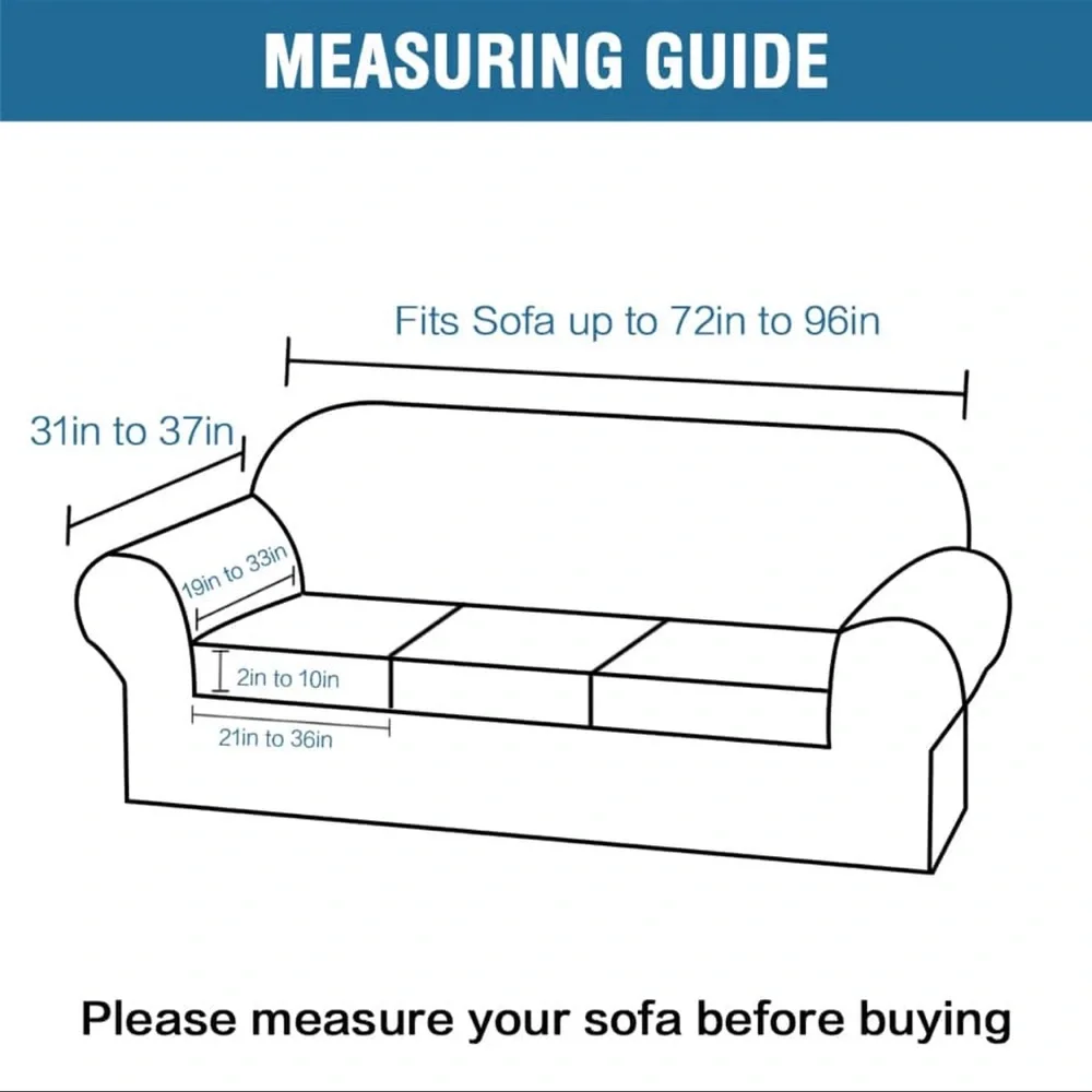 Elegant Velour Beige Stretchy Sofa Cover